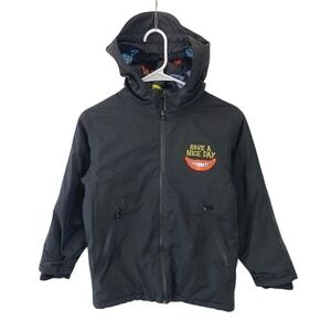 Stella McCartney Kids Jacket 8 Years Black Hooded Smile Have A Nice Day Casual